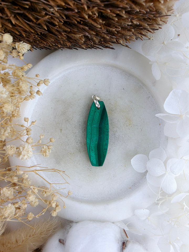 Malachite Silver Pendant