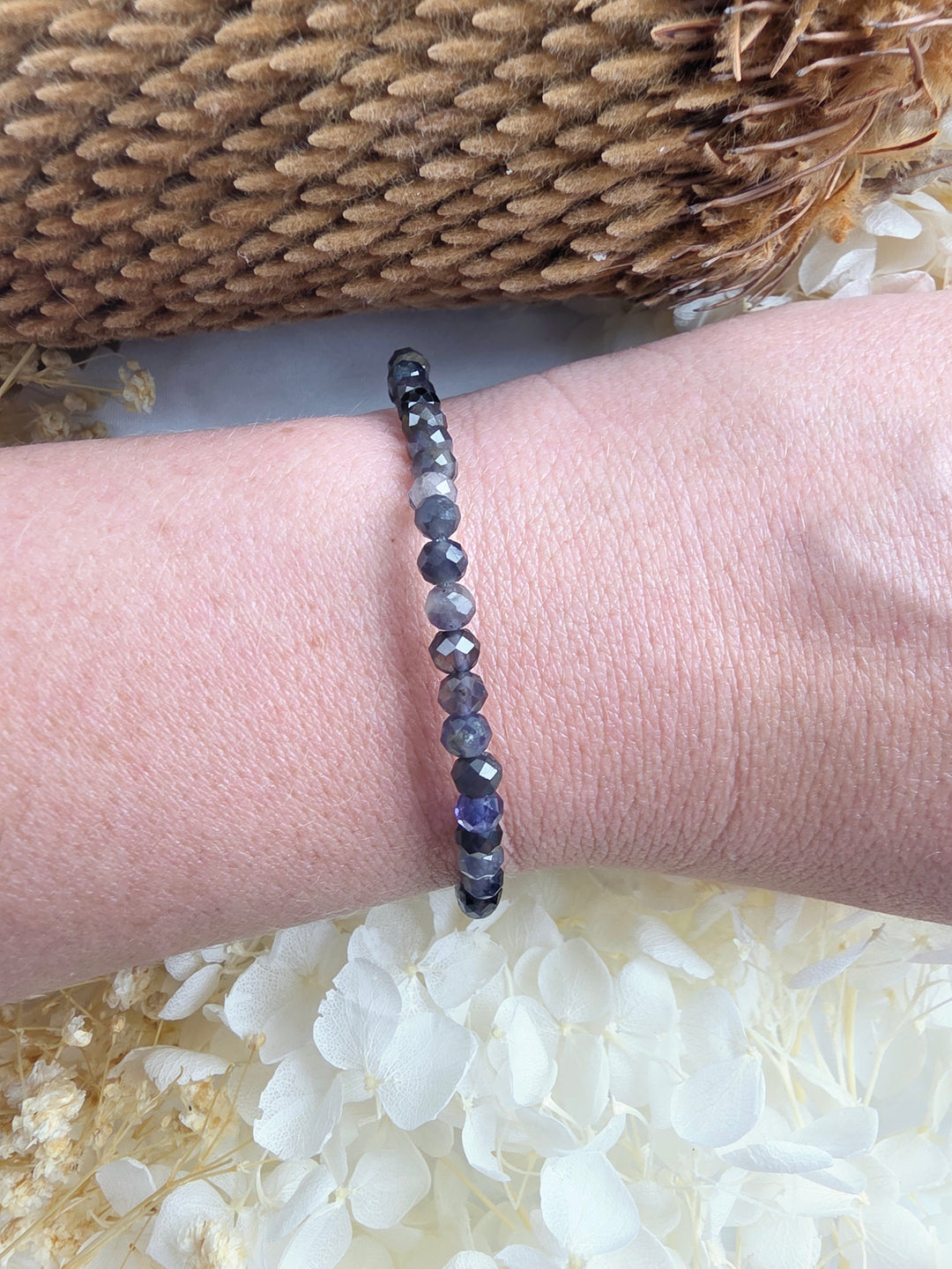 Iolite Faceted Bracelet - 4mm — The Inner Compass