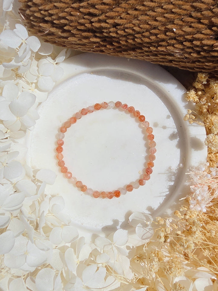 Sunstone Faceted Bracelet - 4mm