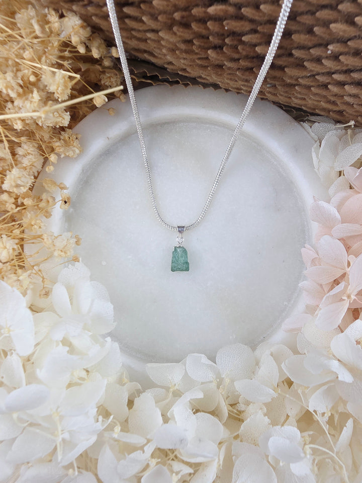 Green & Blue Tourmaline Silver Pendant — Flow & Flourish