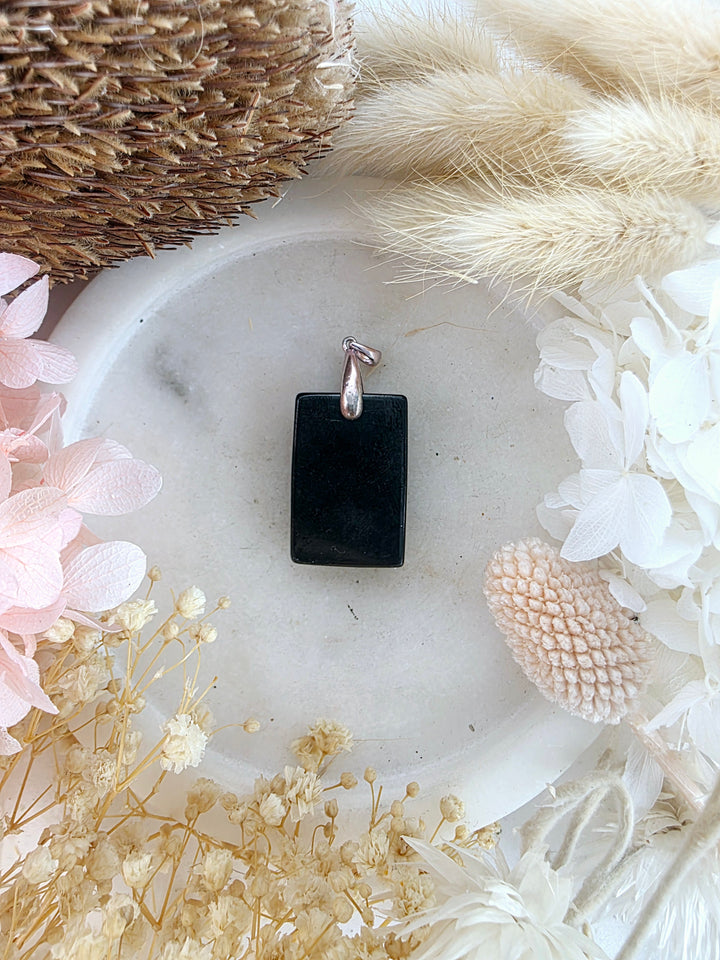 Shungite Faceted Pendant