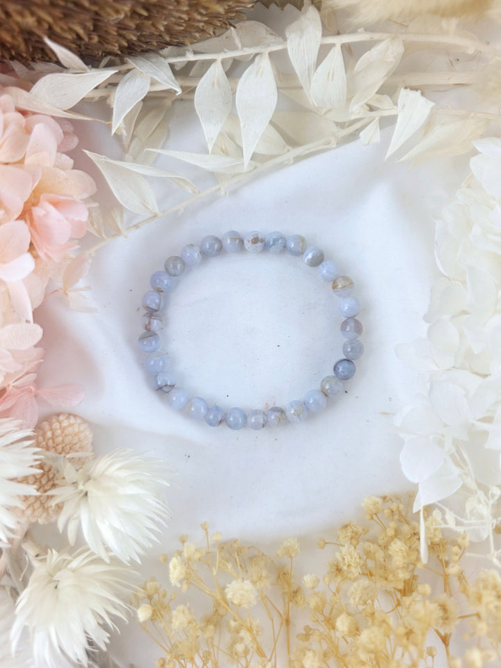 Blue Lace Agate Bracelet - 6mm