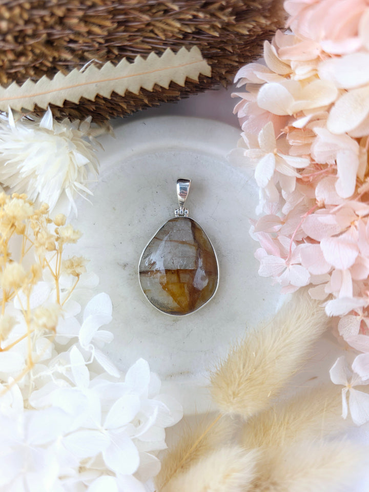 Golden Healer Silver Pendant