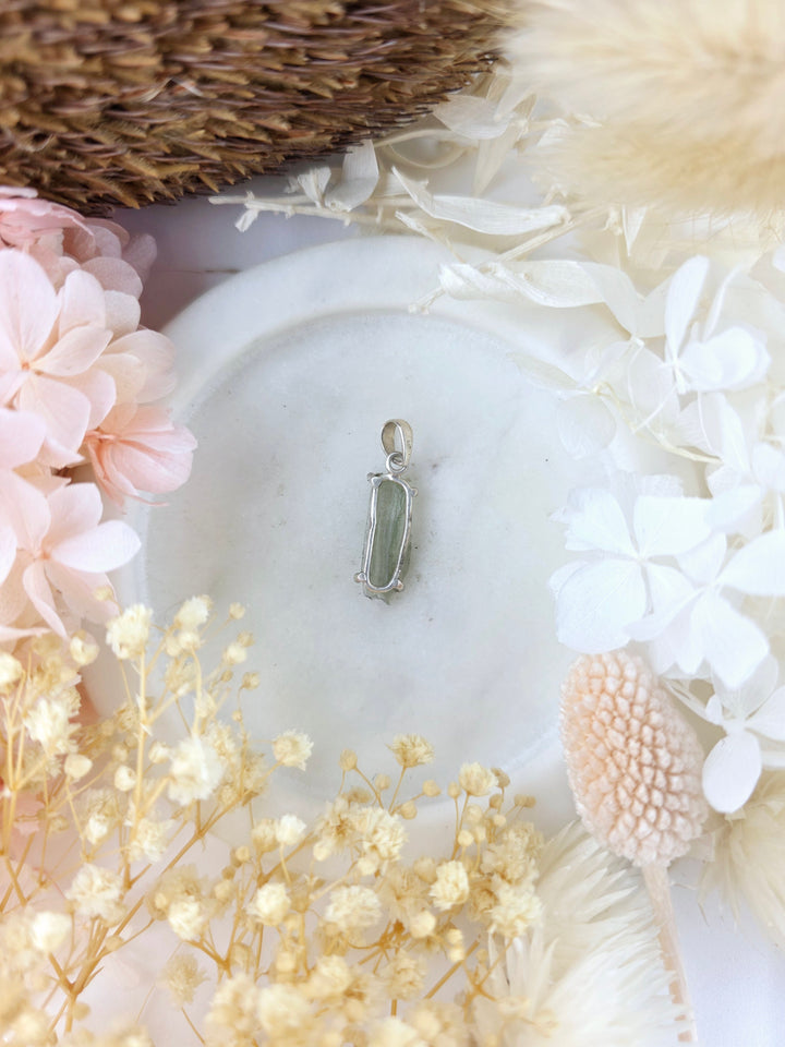 Moldavite Silver Pendant