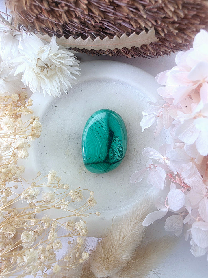 Malachite Flat Stone