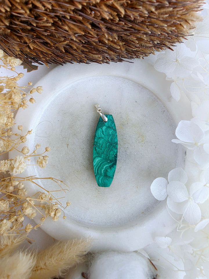 Malachite Silver Pendant
