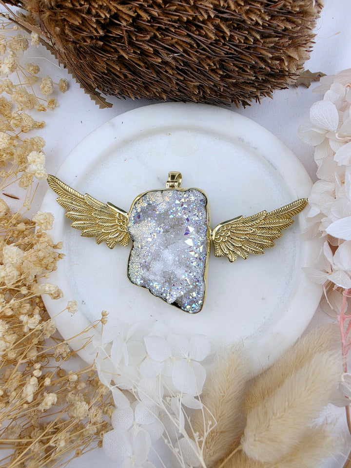 Angel Aura Anahata Brass Pendant