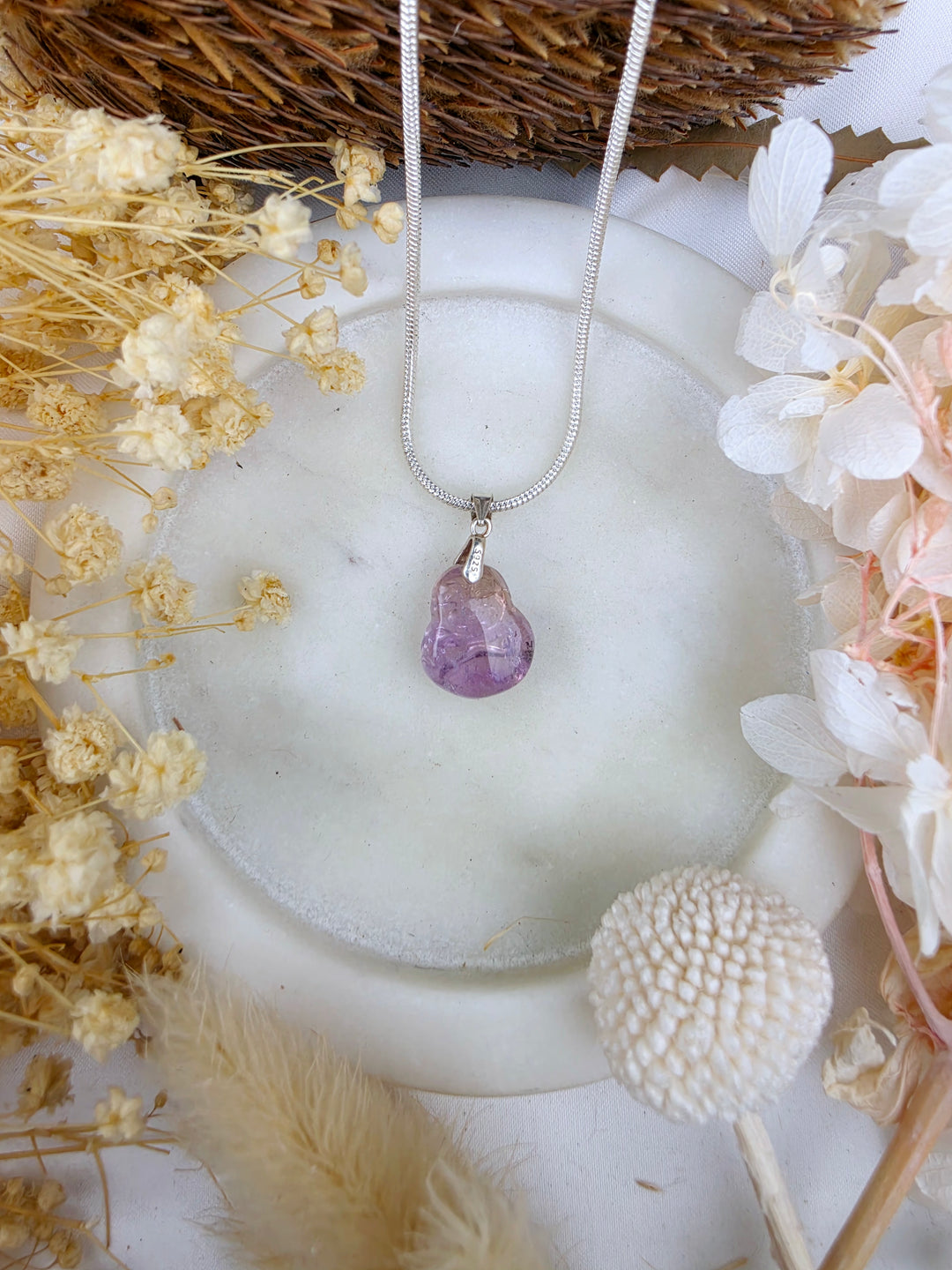 Ametrine Buddha Silver Pendant