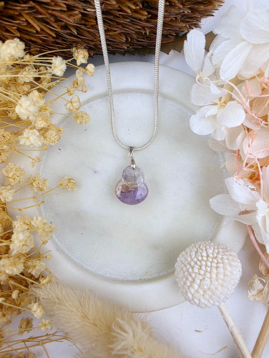 Ametrine Buddha Silver Pendant