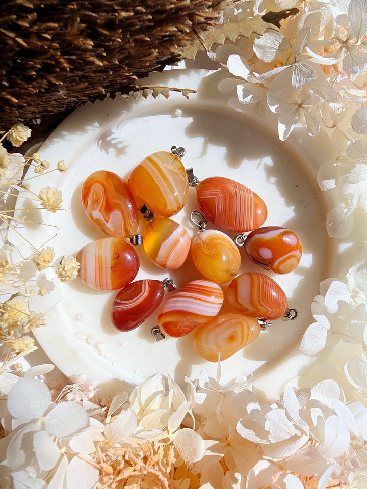 Carnelian Tumbled Pendant