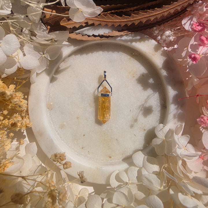 Citrine Alignment Silver Pendant
