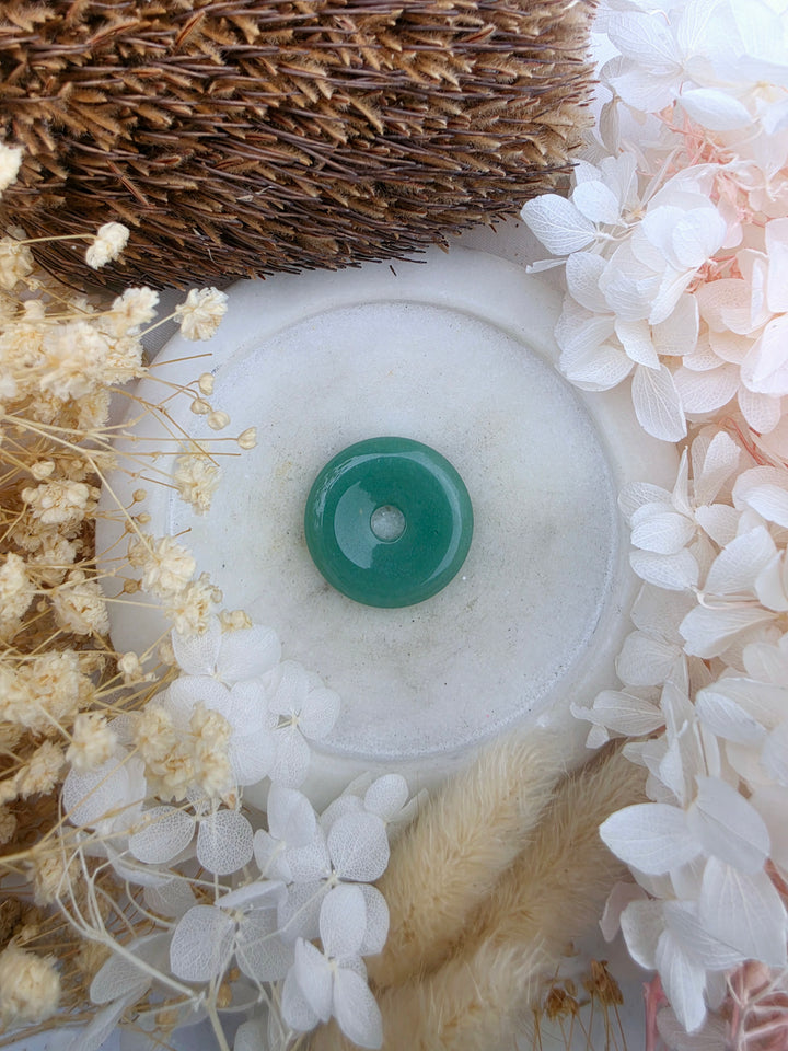 Green Avneturine Circle Of Light Pendant