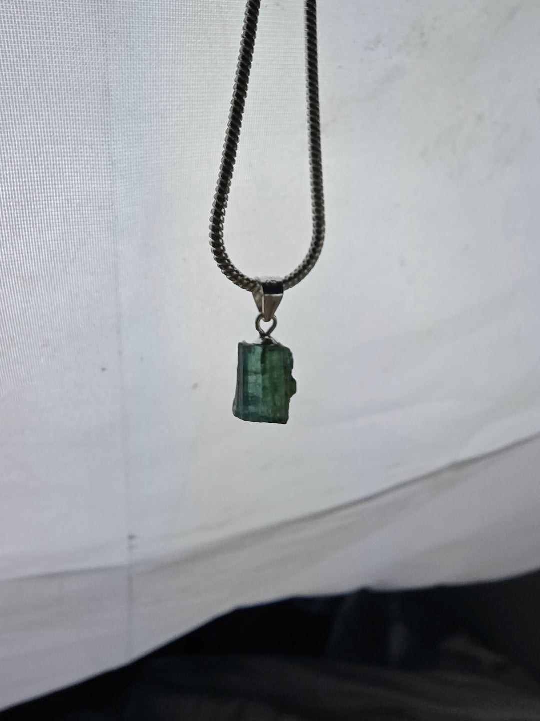 Green & Blue Tourmaline Silver Pendant — Flow & Flourish