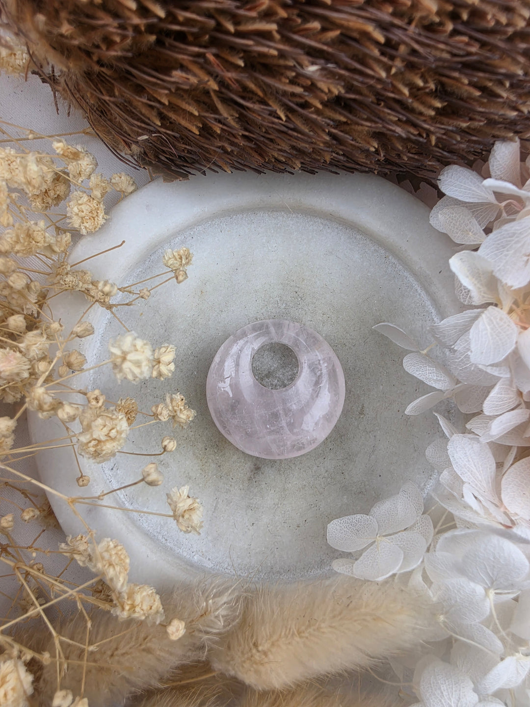 Rose Quartz Eclipse Pendant