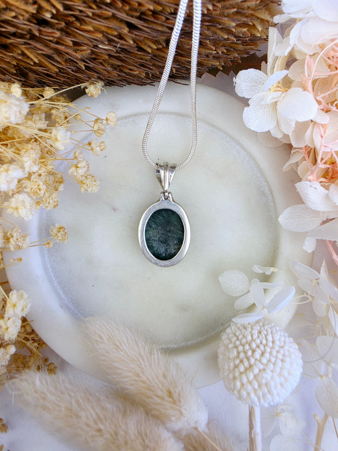 Seraphinite Silver Pendant