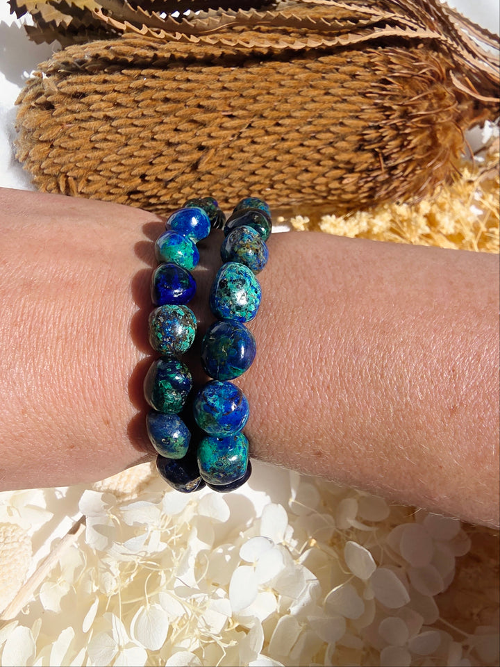 Azurite Malachite Bracelet - 10mm