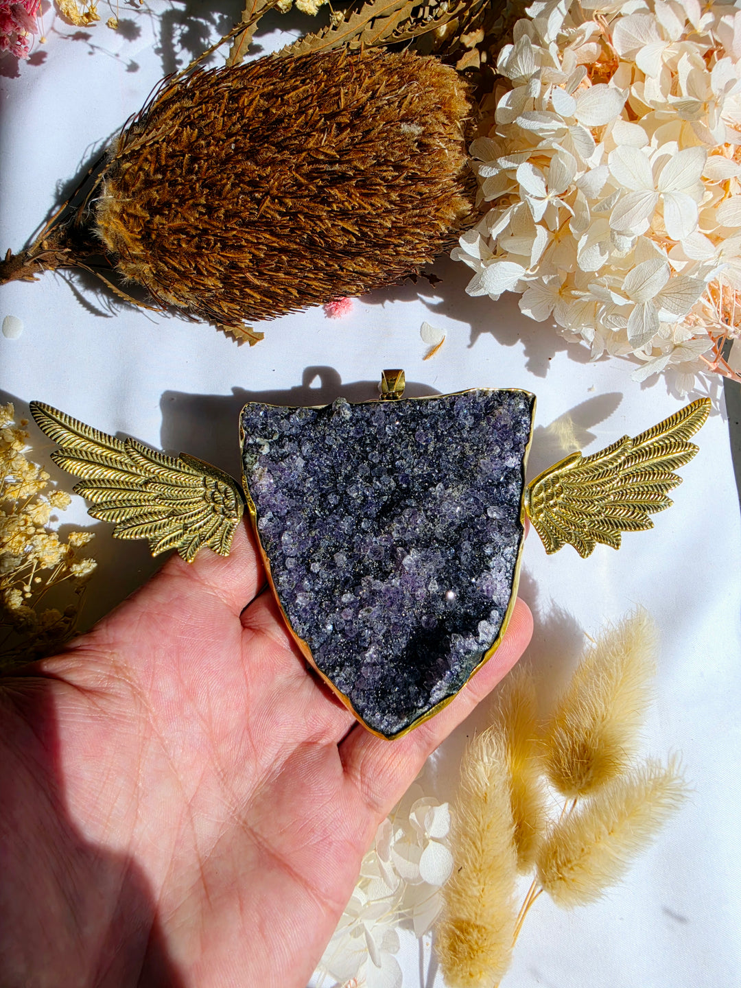 Amethyst Anahata Queen Pendant