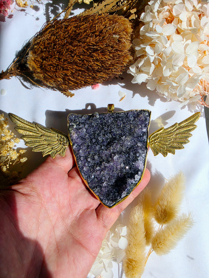 Amethyst Anahata Queen Pendant