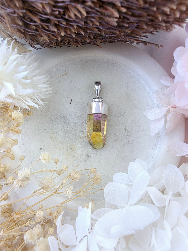 Sunset Aura Silver Pendant