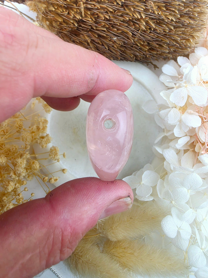 Rose Quartz Large Heart Necklace