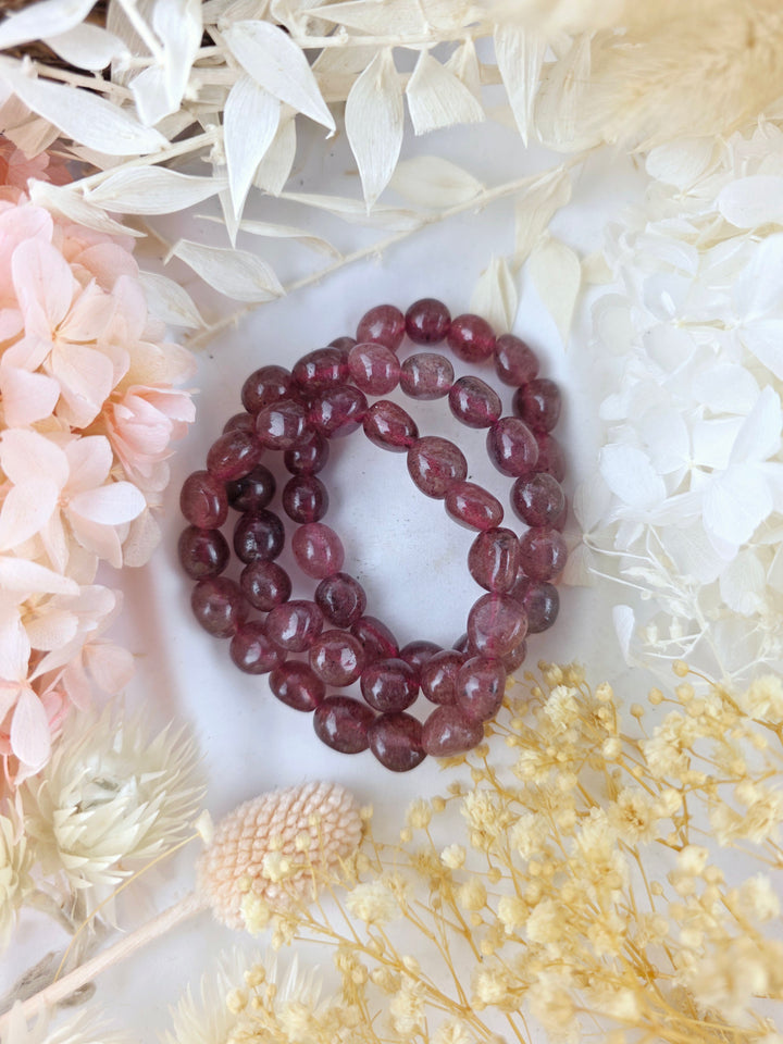Strawberry Quartz Bracelet - Tumbled
