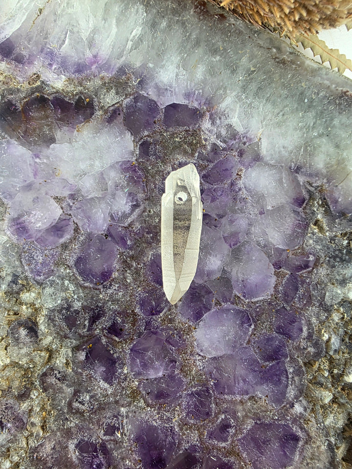 Lemurian Smoky Quartz Laser Pendant