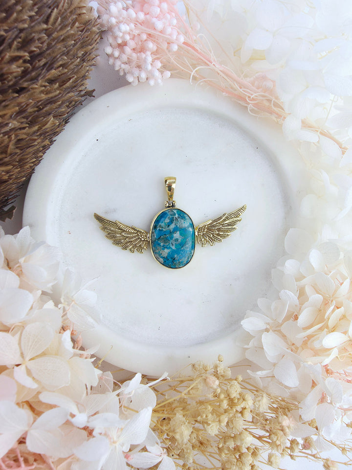 Chyrsocolla Anahata Pendant