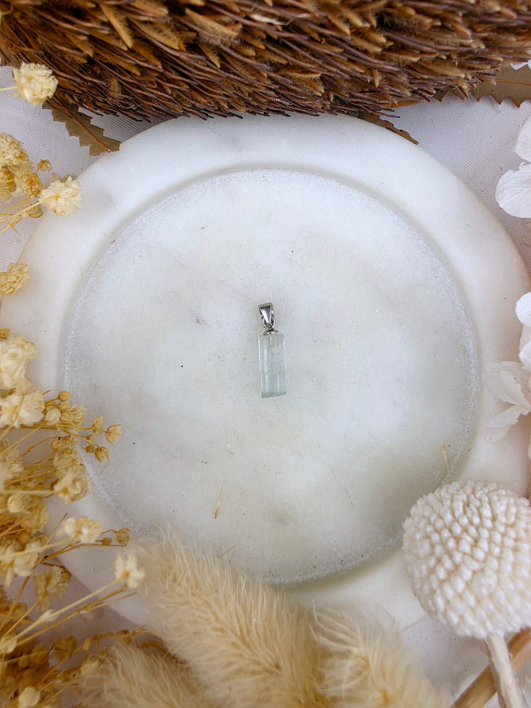 Emerald Natural Silver Pendant