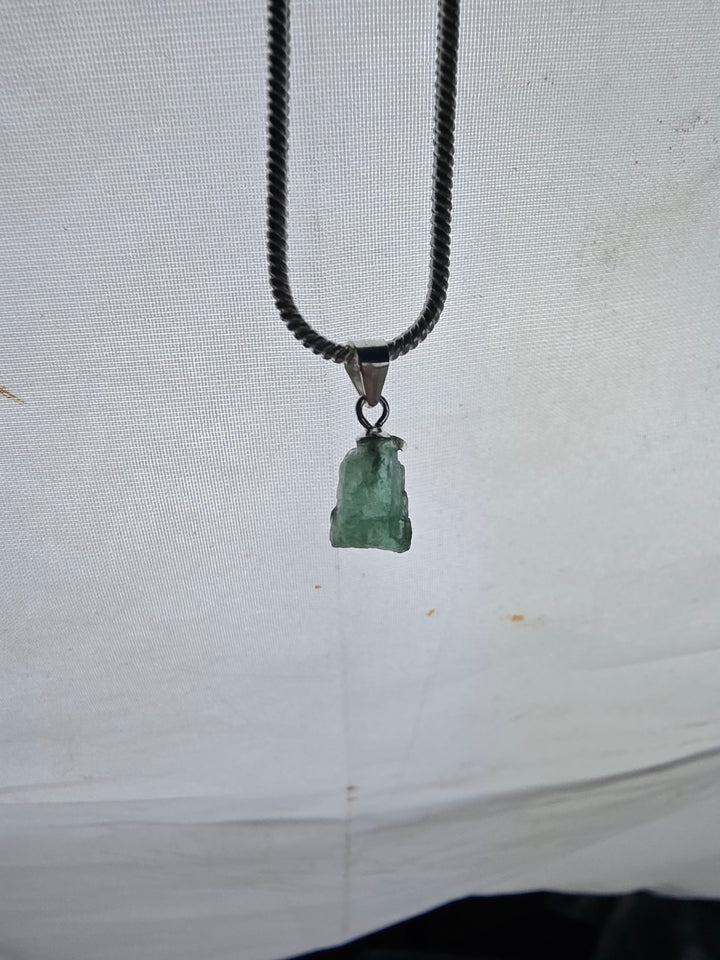 Green & Blue Tourmaline Silver Pendant — Flow & Flourish
