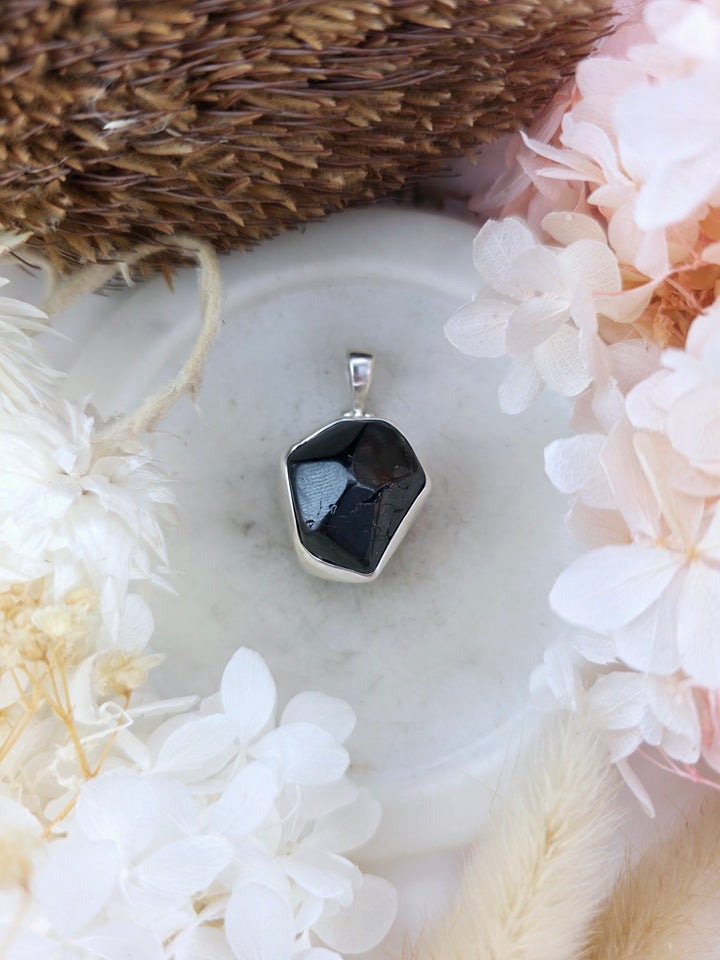 Garnet Silver Pendant