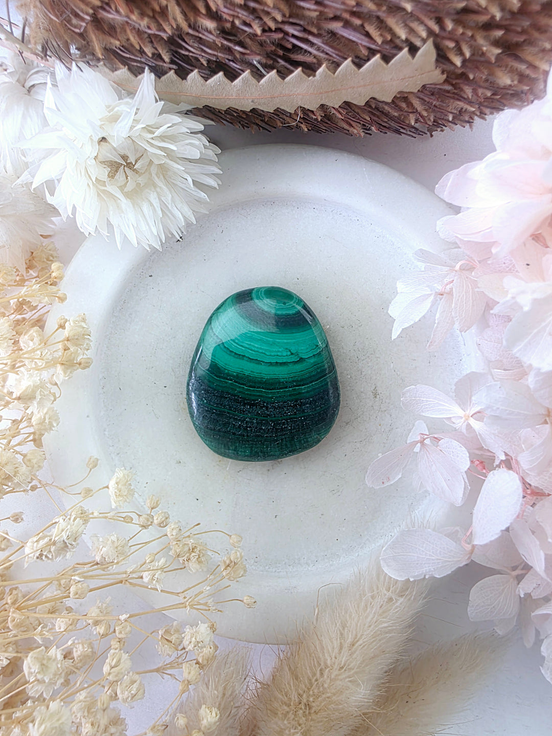 Malachite Flat Stone
