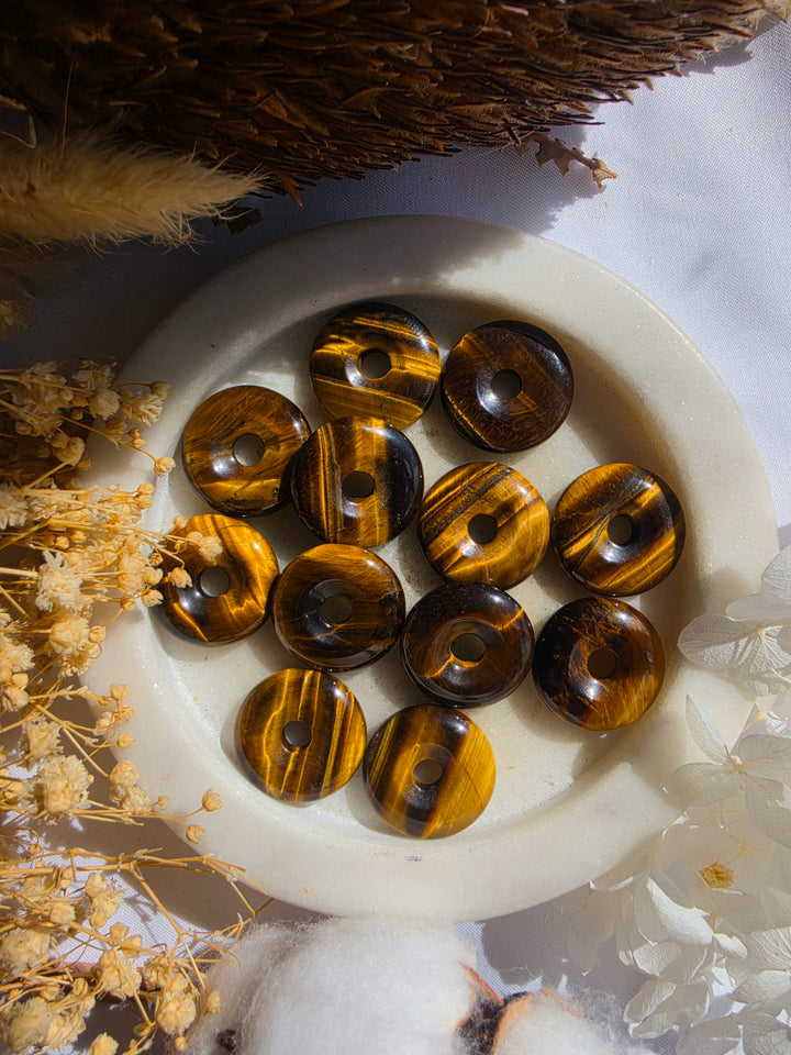 Tigers Eye Donut Pendant