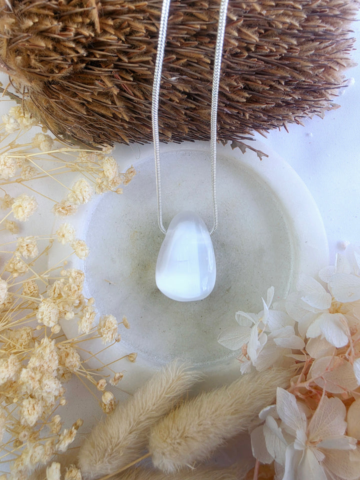 Selenite Medium Pendant
