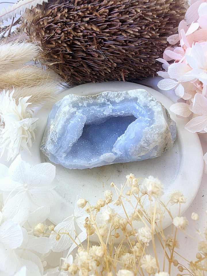 Blue Lace Agate Druzy Cluster
