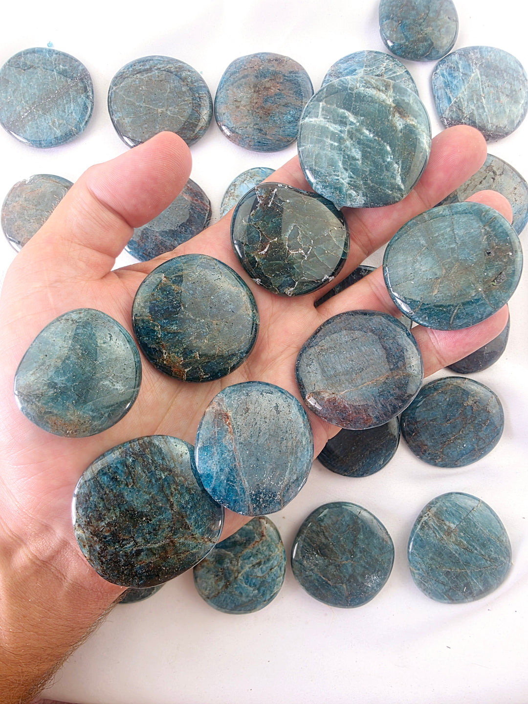 Blue Apatite Flat Stone