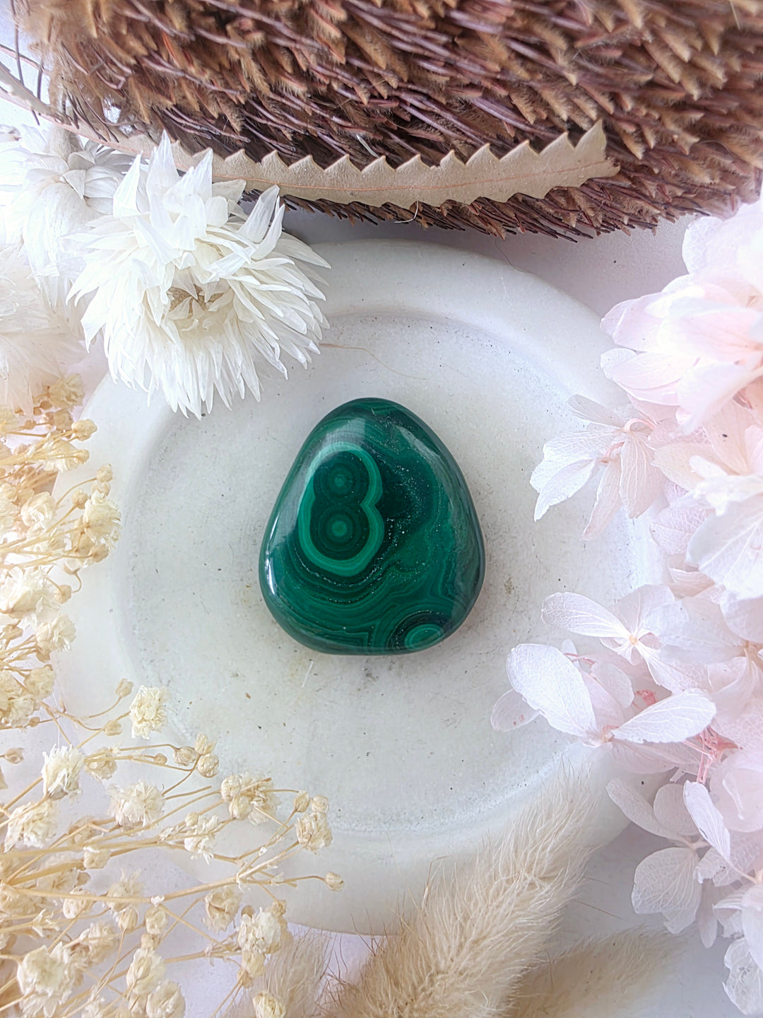 Malachite Flat Stone