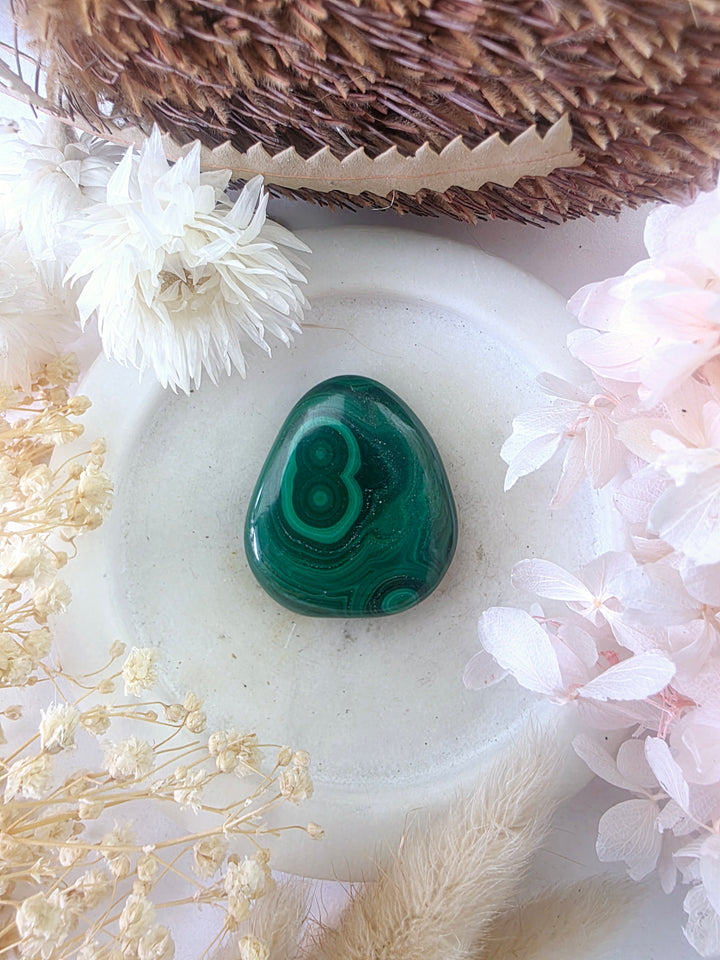 Malachite Flat Stone