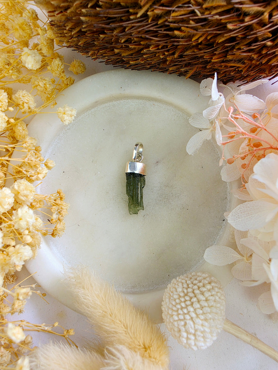 Moldavite Silver Pendant — Manifest & Transform