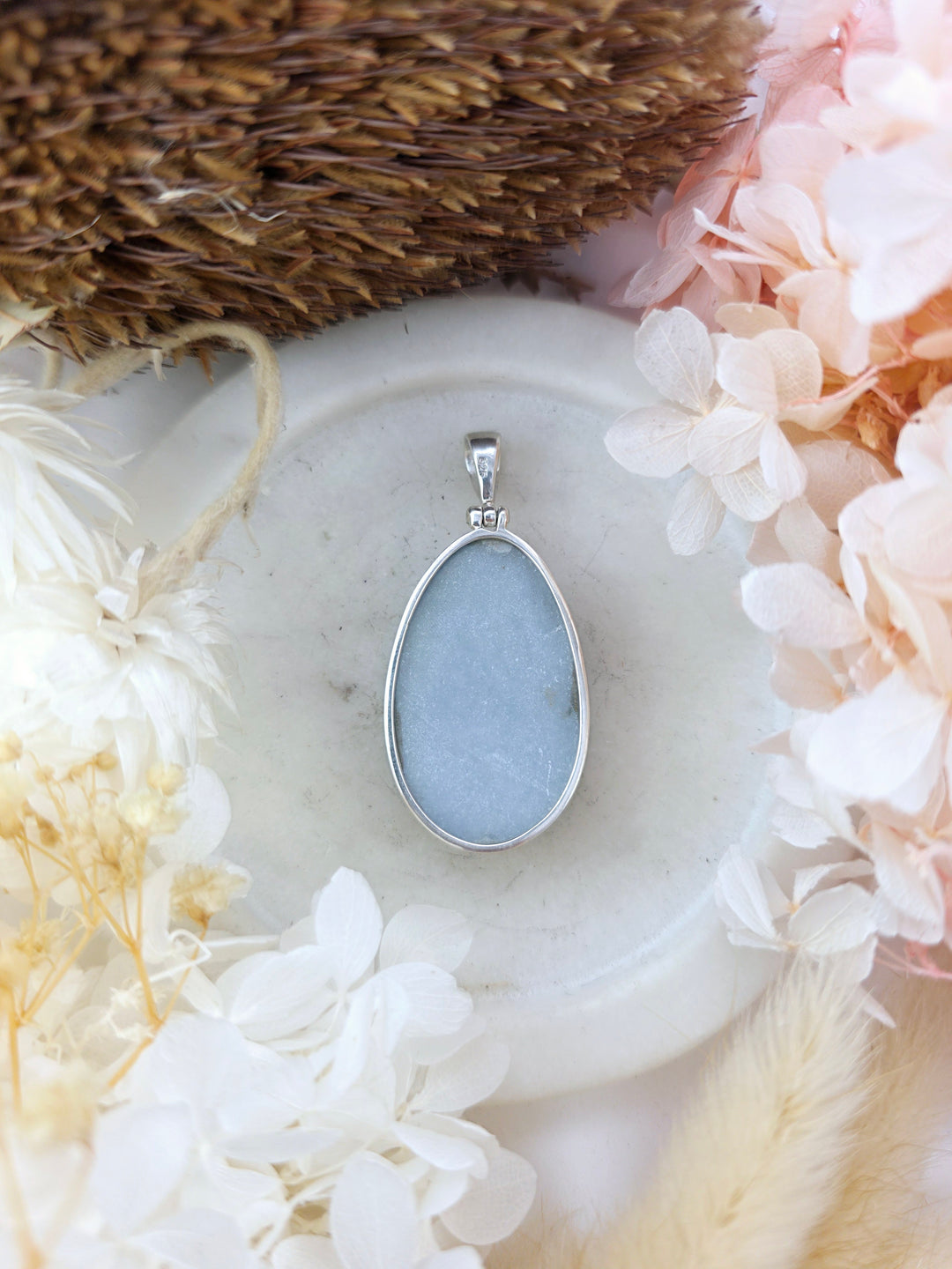Angelite Silver Pendant