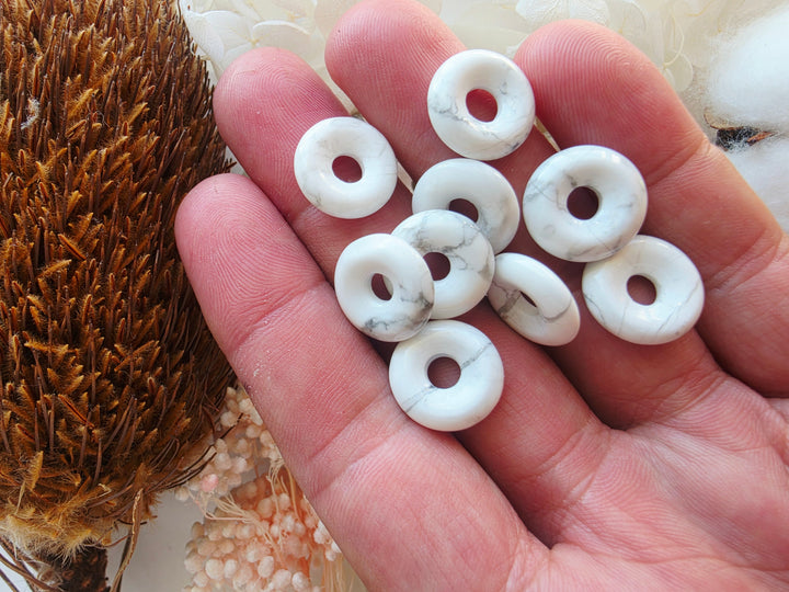Howlite Donut Pendant