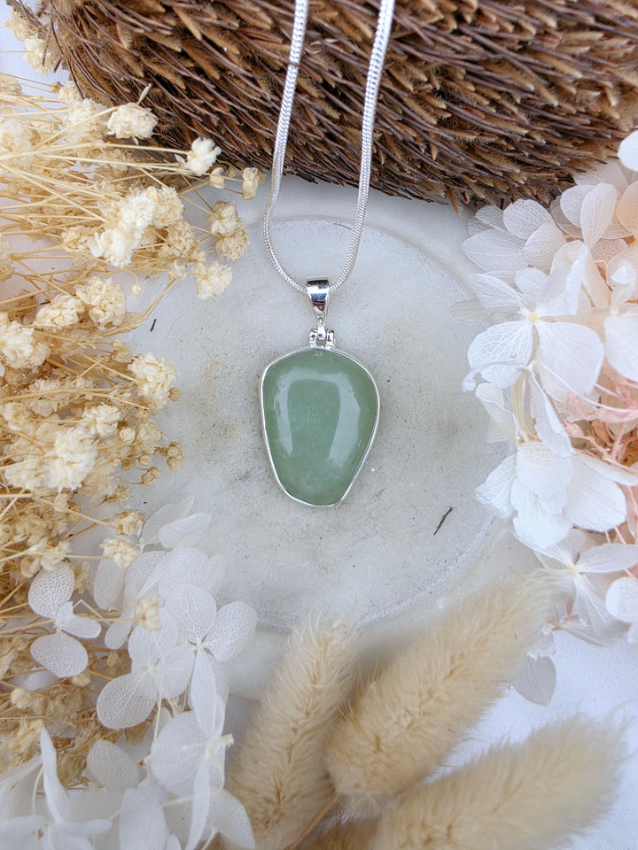Jade White Brass Pendant