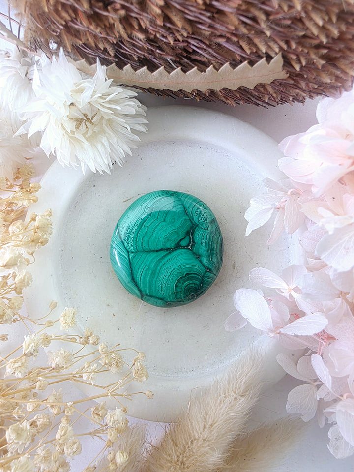 Malachite Flat Stone