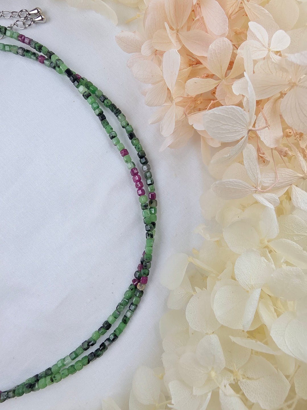 Ruby Zoisite Faceted Necklace - Passion and Growth