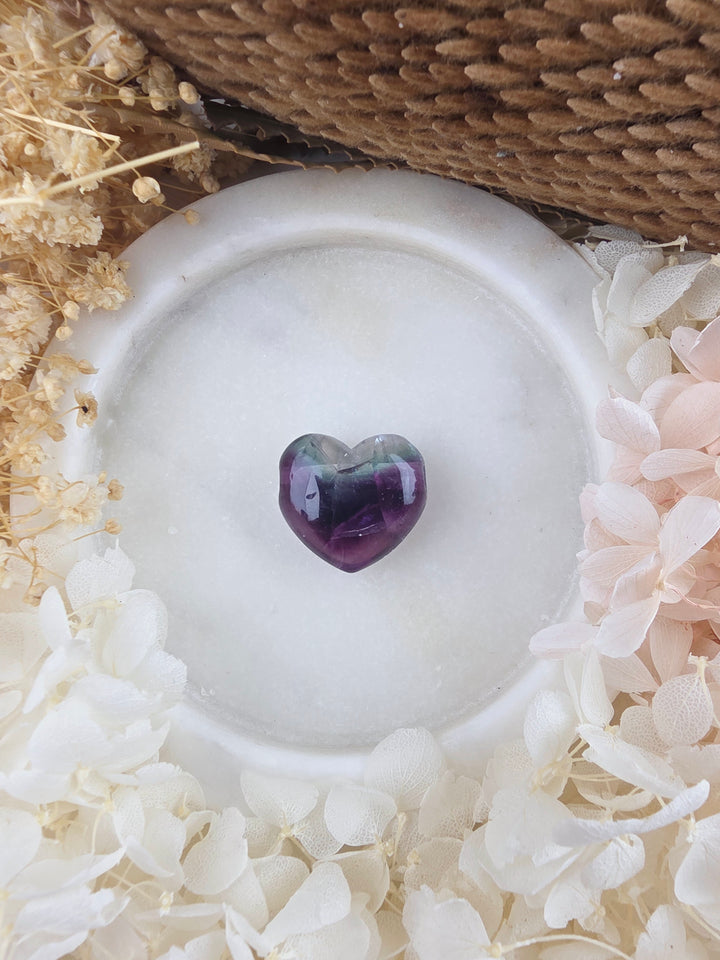 Rainbow Fluorite Heart Pendant — Dream Without Limits