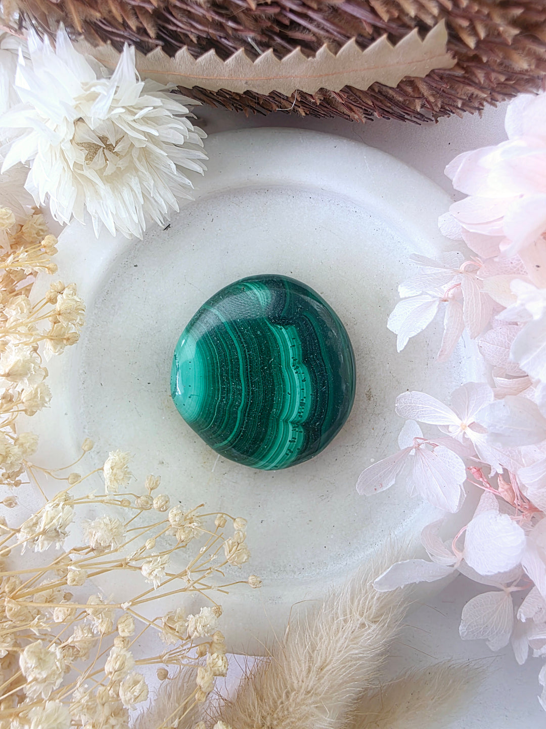 Malachite Flat Stone