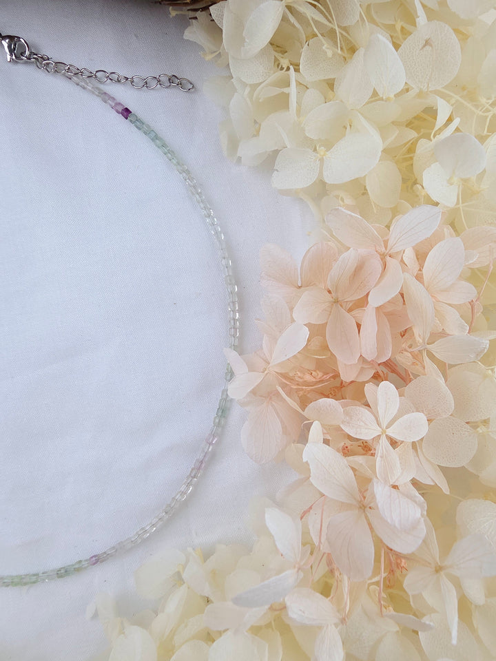 Rainbow Fluorite Faceted Necklace - Dream Without Limits
