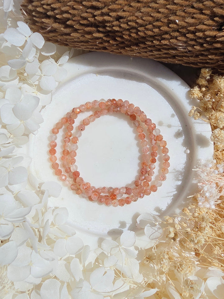 Sunstone Faceted Bracelet - 4mm