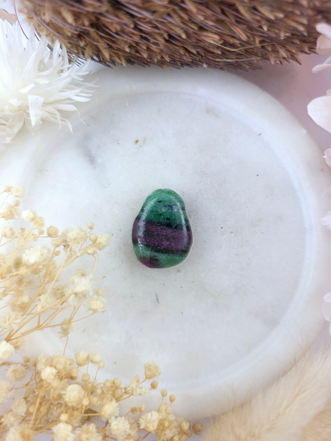 Ruby Zoisite Tumbled Pendant