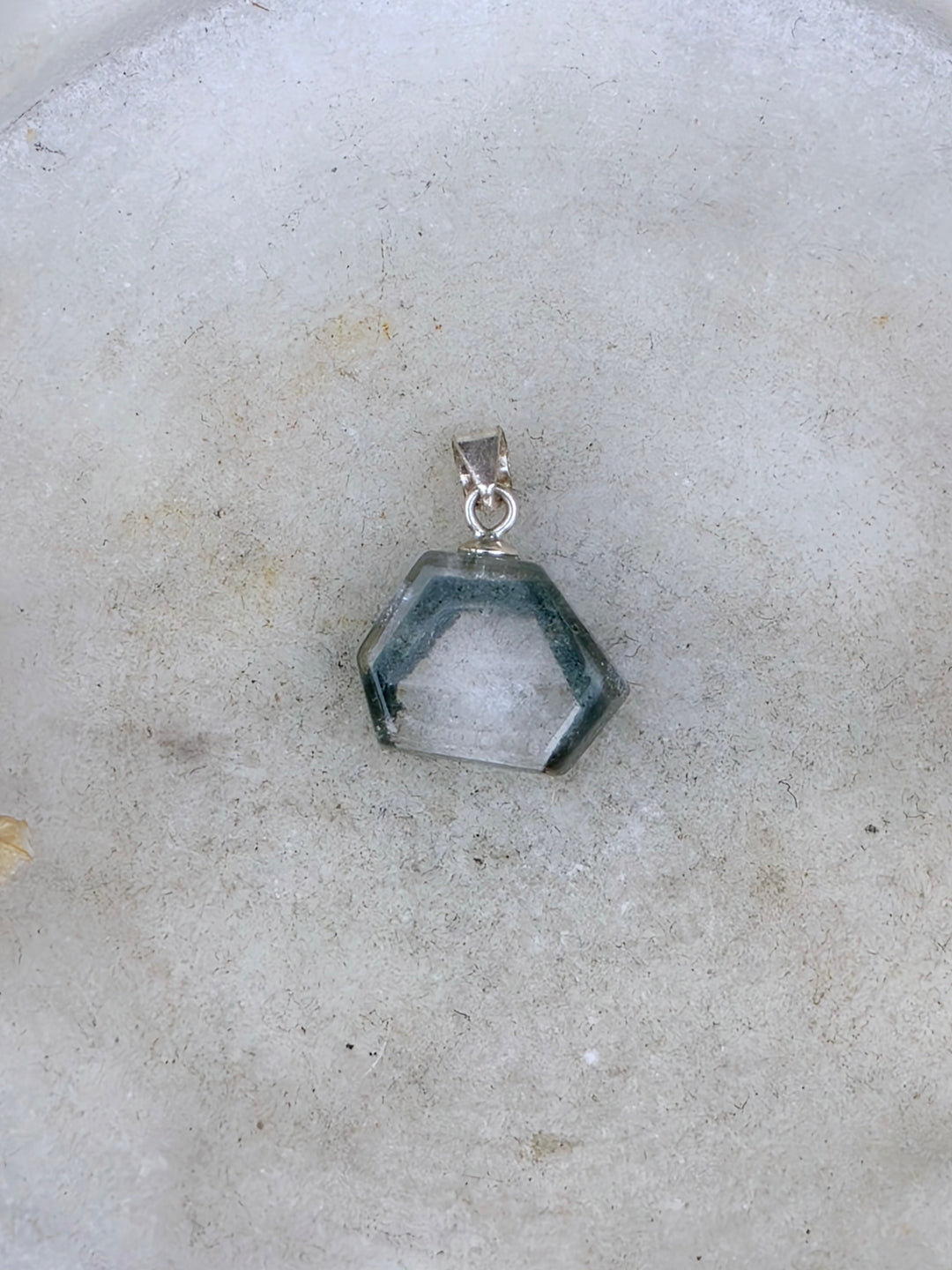 Garden (Lodolite) Phantom Silver Pendant
