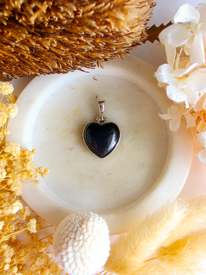 Rainbow Obsidian Heart Pendant